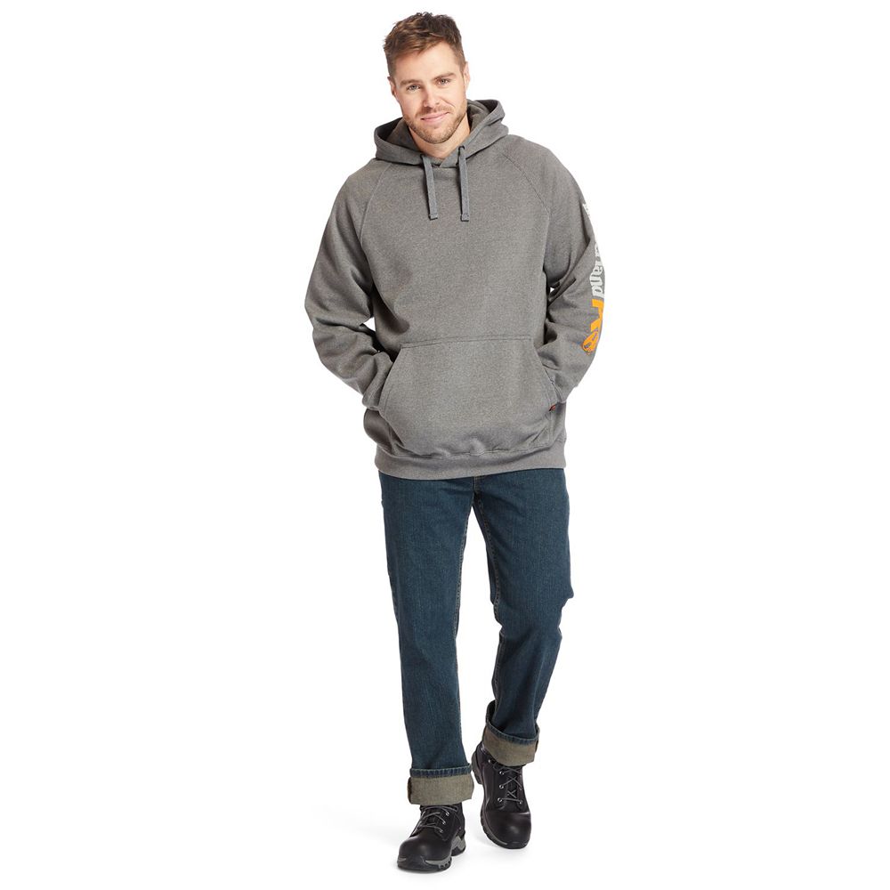 Moletom Masculino - Timberland Pro® Big & Tall Hood Honcho Sport Hoodie - XAVLU8213 - Cinzentas Escu